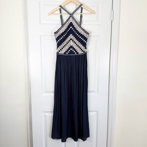 Skies are Blue Crocheted Festival Maxi Dress Size Small